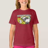 Kind 3 jarig vandaag ben ik 3! Schattige lam T-shirt (Voorkant)