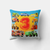 Kind - 3e verjaardag van de bouwactie kussen (Achterkant)