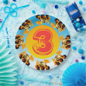 Kind 3e verjaardag van de oprichtingswedstrijd papieren bordje (Feest)