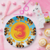 Kind 3e verjaardag van de oprichtingswedstrijd papieren bordje (Feest)