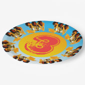 Kind 3e verjaardag van de oprichtingswedstrijd papieren bordje (Gekanteld)