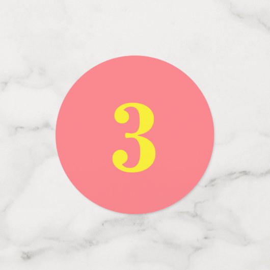 Kind 3e verjaardagsballonfeest confetti (Kleine voorkant)