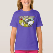 Kind 4 jarig vandaag ben ik 4! Schattige lam T-shirt (Voorkant)