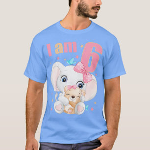 Kind 6 jaar oud 6 jaar oud 6 jaar oud meisje Eleph T-shirt