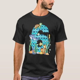 Kind 6th Birthday Zee Fish Ocean Animals Aquarium T-shirt