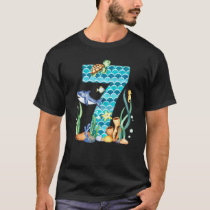 Kind 7e Zee op de geboorte Aquarium 7 T-shirt