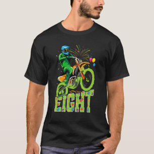 Kind 8e Verjaardagsfeest Dirt Bike Motorcross Them T-shirt