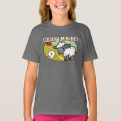 Kind 9 jarig vandaag ben ik 9! Schattige lam T-shirt (Voorkant)