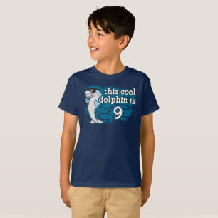 Kind 9e verjaardag Deze coole dolfijn is negen T-shirt
