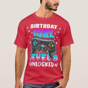 Kind 9e verjaardag meisje van 9 jaar oud videospel t-shirt