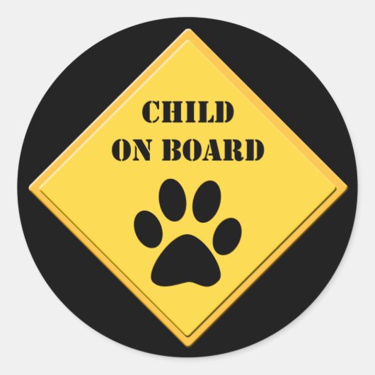 Kind aan boord hondenwagen sticker sheet (Voorkant)