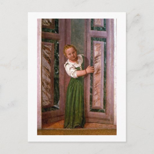 Kind aan de deur, van de Sala a Crociera, c.156 Briefkaart (Voorkant)