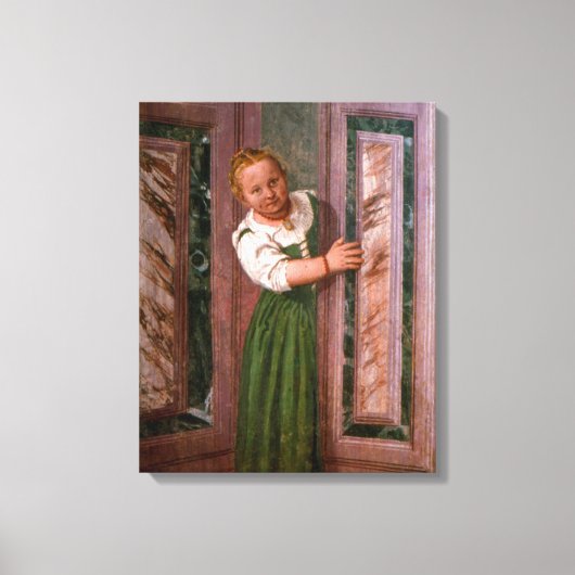 Kind aan de deur, van de Sala a Crociera, c.156 Canvas Afdruk (Voorkant)