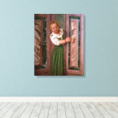 Kind aan de deur, van de Sala a Crociera, c.156 Canvas Afdruk (Insitu (Houten vloer))