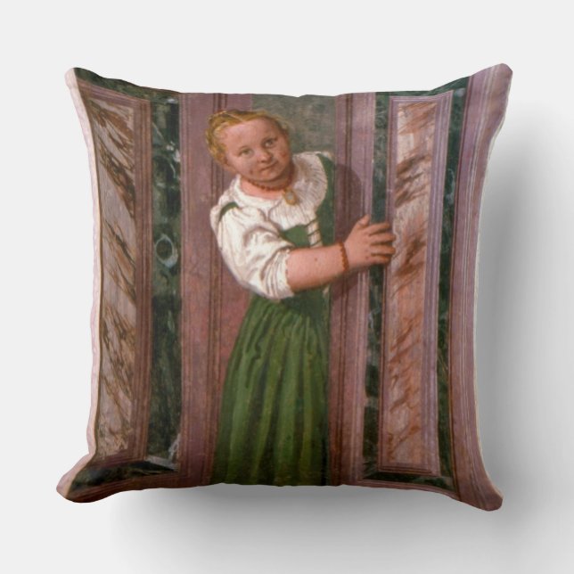 Kind aan de deur, van de Sala a Crociera, c.156 Kussen (Voorkant)