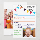 Kind - Aangepast gecomprimeerd - Kaarten voor dank (Voorkant / Achterkant)