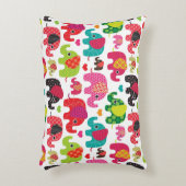 kind achtergrond retro - olifant accent kussen (Voorkant(Verticaal))