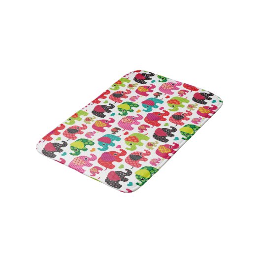 kind achtergrond retro - olifant badmat (Gekanteld)