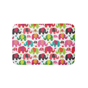 kind achtergrond retro - olifant badmat