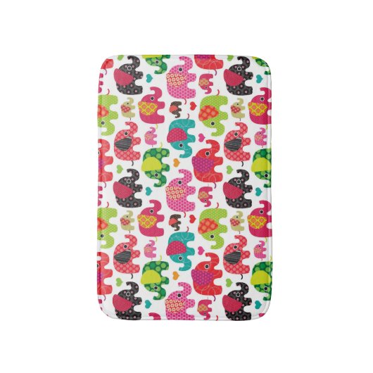 kind achtergrond retro - olifant badmat (Voorkant Verticaal)