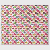 kind achtergrond retro - olifant cadeaupapier (Vlak)