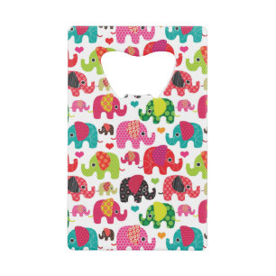 kind achtergrond retro - olifant creditkaart flessenopener