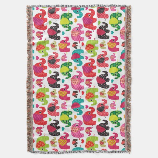 kind achtergrond retro - olifant deken (Voorkant Verticaal)