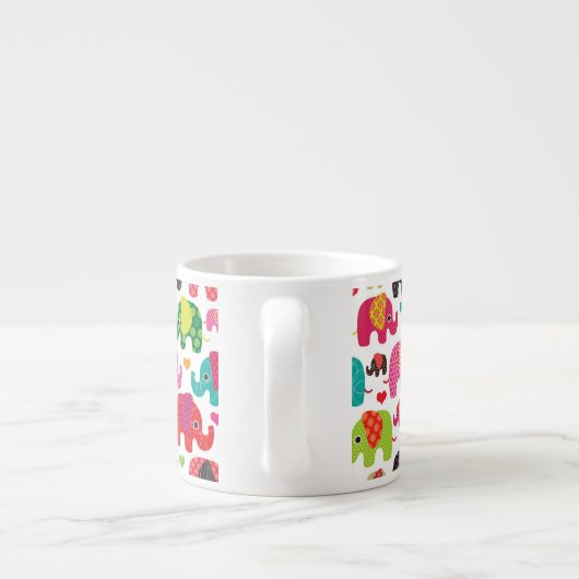 kind achtergrond retro - olifant espresso kop (Achterkant)