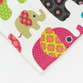 kind achtergrond retro - olifant fleece deken (Hoek)