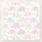 kind achtergrond retro - olifant glazen onderzetter (Achterkant)