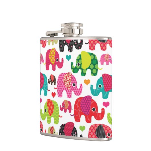 kind achtergrond retro - olifant heupfles (Links)