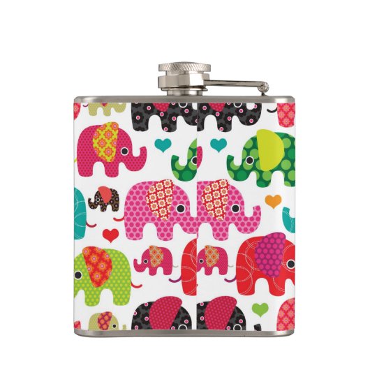 kind achtergrond retro - olifant heupfles (Achterkant)