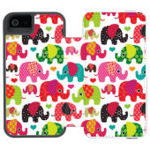 kind achtergrond retro - olifant incipio iPhone portemonnee hoesje (Agenda Open)