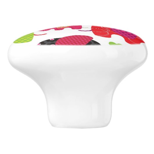 kind achtergrond retro - olifant keramische knop (Zijkant)