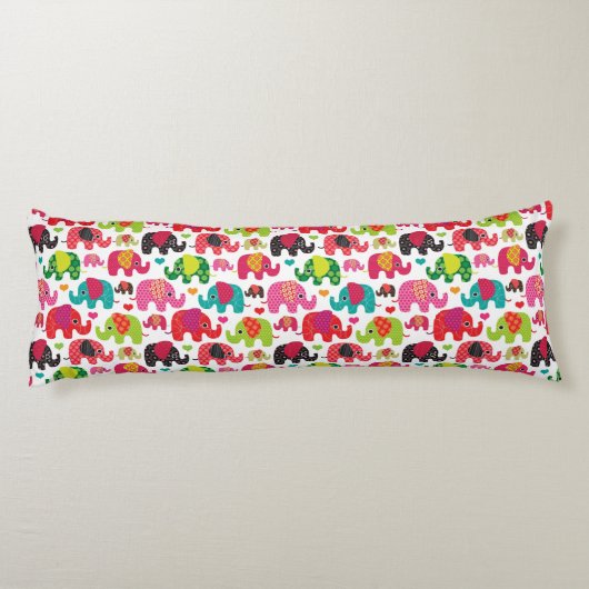 kind achtergrond retro - olifant lichaamskussen (Achterkant)