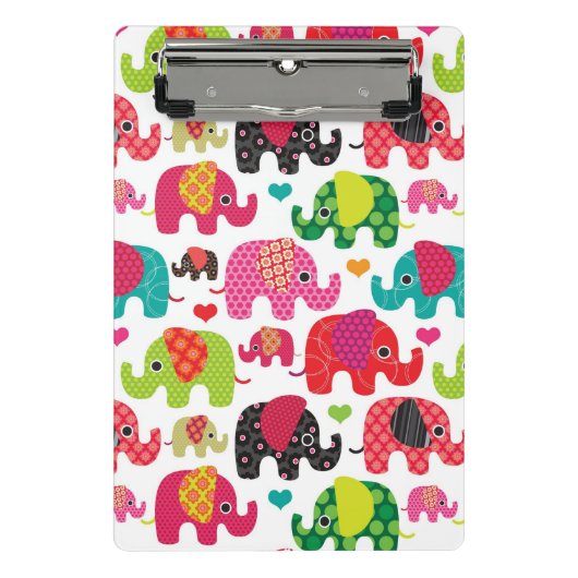 kind achtergrond retro - olifant mini klembord (Voorkant)