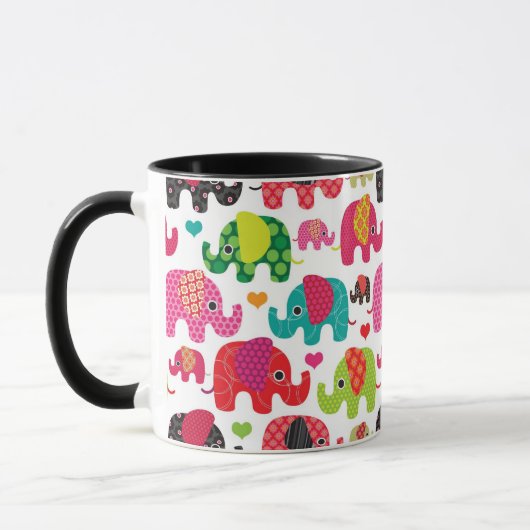 kind achtergrond retro - olifant mok (Links)