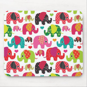 kind achtergrond retro - olifant muismat