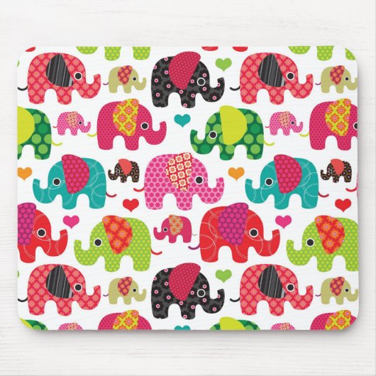 kind achtergrond retro - olifant muismat (Voorkant)