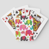 kind achtergrond retro - olifant pokerkaarten (Achterkant)