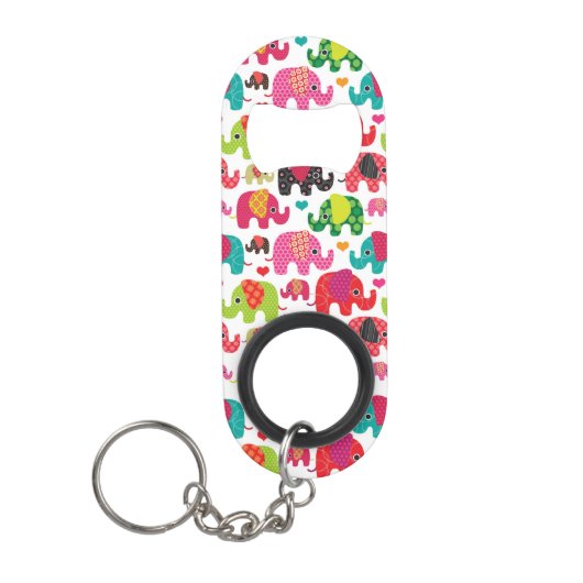 kind achtergrond retro - olifant sleutelhanger flessenopener (Voorkant)