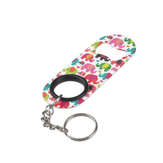 kind achtergrond retro - olifant sleutelhanger flessenopener (Achterkant Gekanteld)