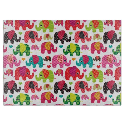 kind achtergrond retro - olifant snijplank (Voorkant)