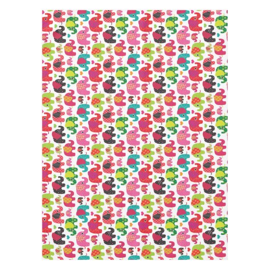 kind achtergrond retro - olifant tafelkleed (Voorkant)