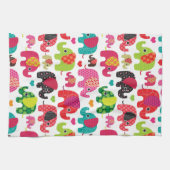 kind achtergrond retro - olifant theedoek (Horizontaal)