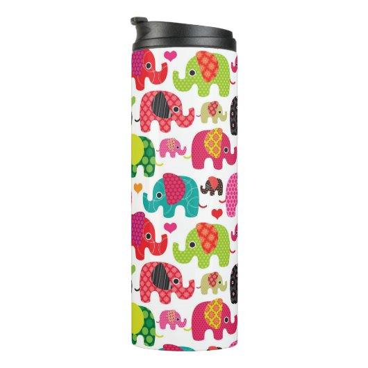 kind achtergrond retro - olifant thermosbeker (Geroteerd rechts)