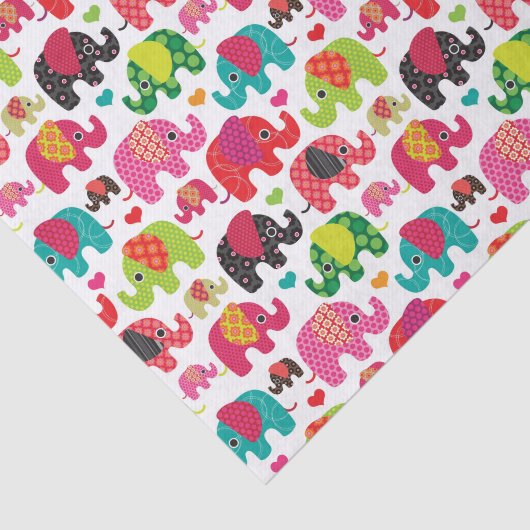 kind achtergrond retro - olifant tissuepapier (Detail)