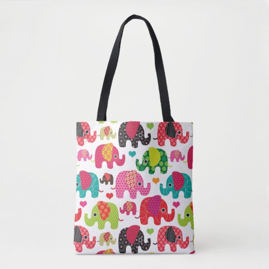 kind achtergrond retro - olifant tote bag (Voorkant)