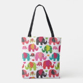 kind achtergrond retro - olifant tote bag (Achterkant)