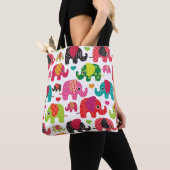 kind achtergrond retro - olifant tote bag (Dichtbij)